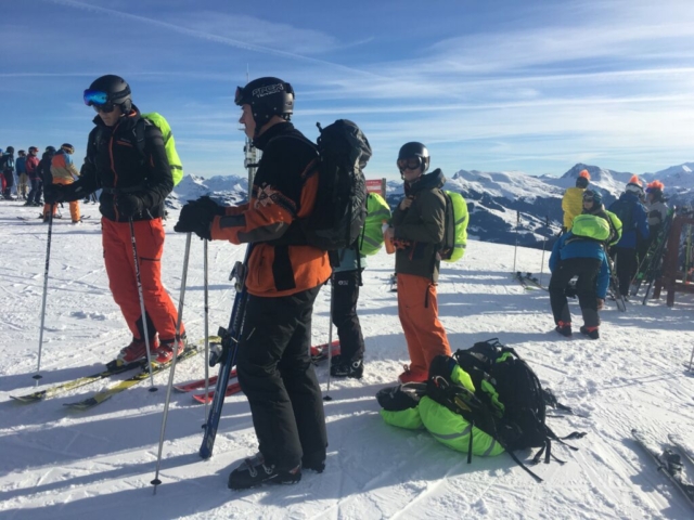 Groep 1 tijdens de alpex skitocht
