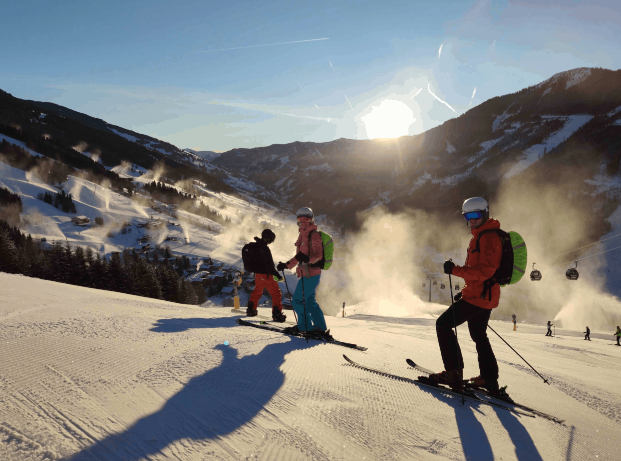 Zonsopkomst tijdens Alpex skihuttentocht